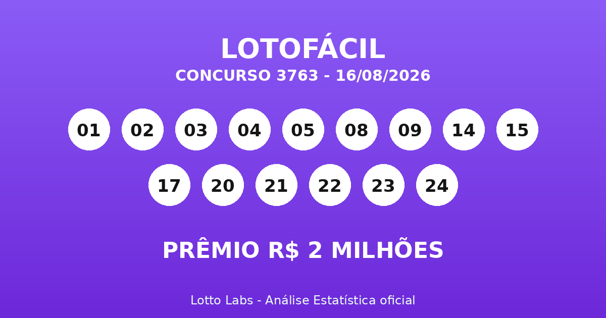 Capa LOTOFÁCIL 3763
